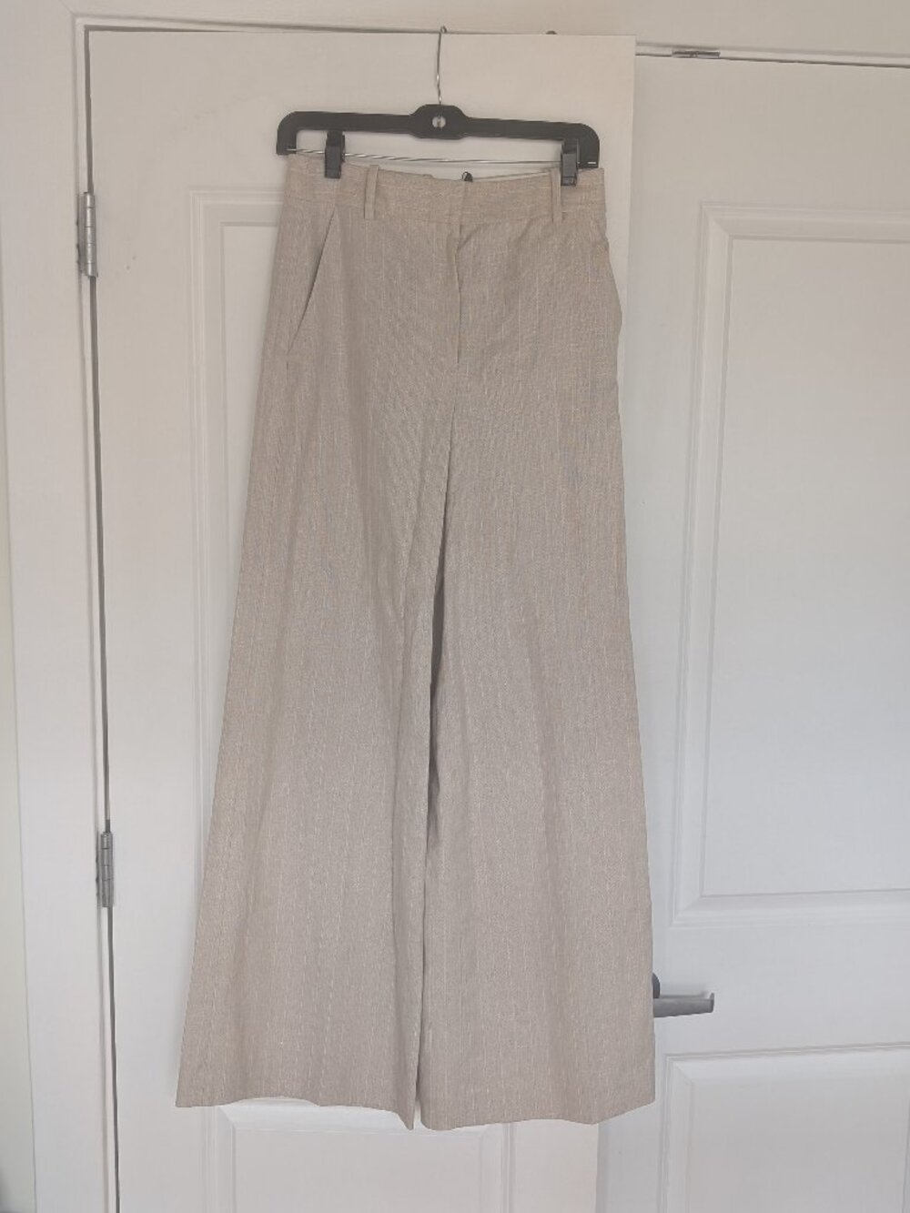 Theory HW Trouser in Sand Multi Striped Canvas